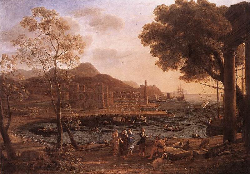 Claude Lorrain Harbour Scene with Grieving Heliades dfg China oil painting art